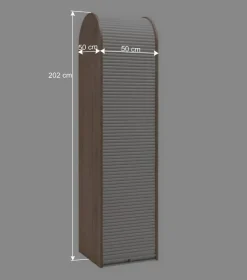 Wohnen Hochschrank mit Roll-Laden Tür - Veral