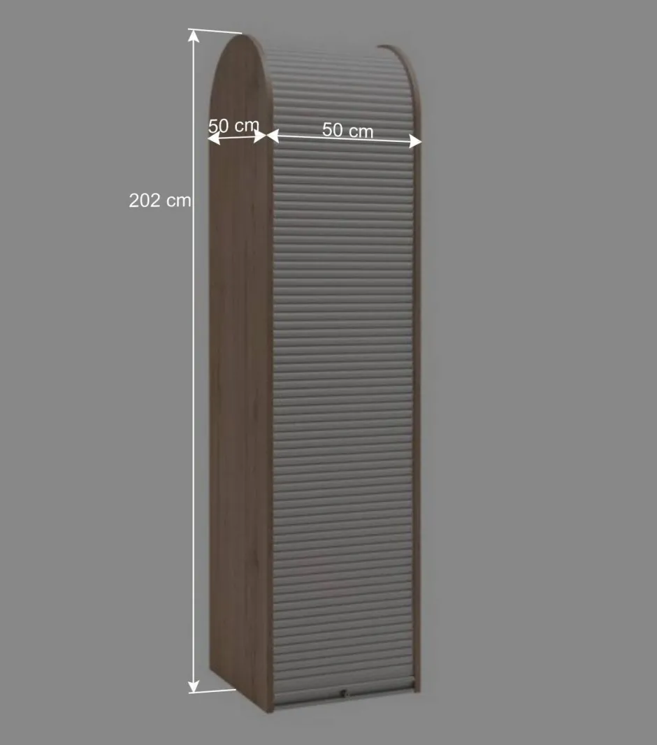 Wohnen Hochschrank mit Roll-Laden Tür - Veral