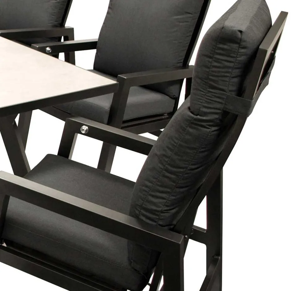 Hochwertige Garten Sitzgruppe in Grau - Alpes (siebenteilig)^Wohnen