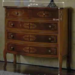 Hochwertige Kommode im Barock Stil Natale in Nussbaum Braun^Wohnen Sale