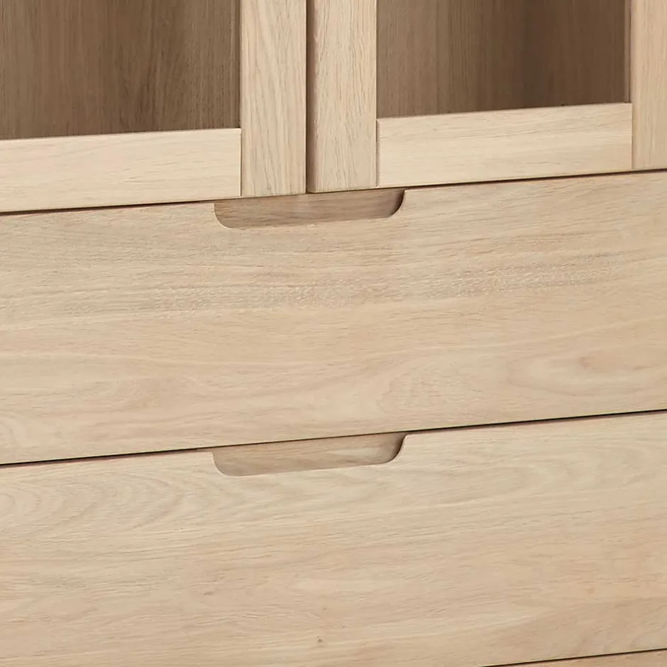 Wohnen Hochwertige Massivholz Vitrine 2-türig - Vangus I