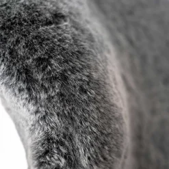 Hochwertiger Design Stuhl aus Kunstfell in Grau - Zarodrana^Wohnen Hot