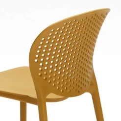 Hochwertiger Gartenstuhl Tila aus Kunststoff Gelb (4er Set)^Wohnen Best