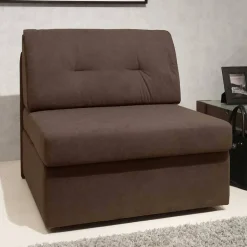 Wohnen Hochwertiger Schlafsessel in Dunkelbraun - Camuna