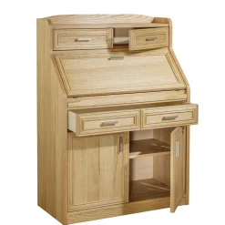 Wohnen Hochwertiger Schreibschrank in geölter Eiche - Gatania