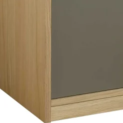 Hochwertiger Schreibschrank in Beigegrau & Eiche - Liaria^Wohnen Discount