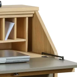 Hochwertiger Schreibschrank in Beigegrau & Eiche - Liaria^Wohnen Discount