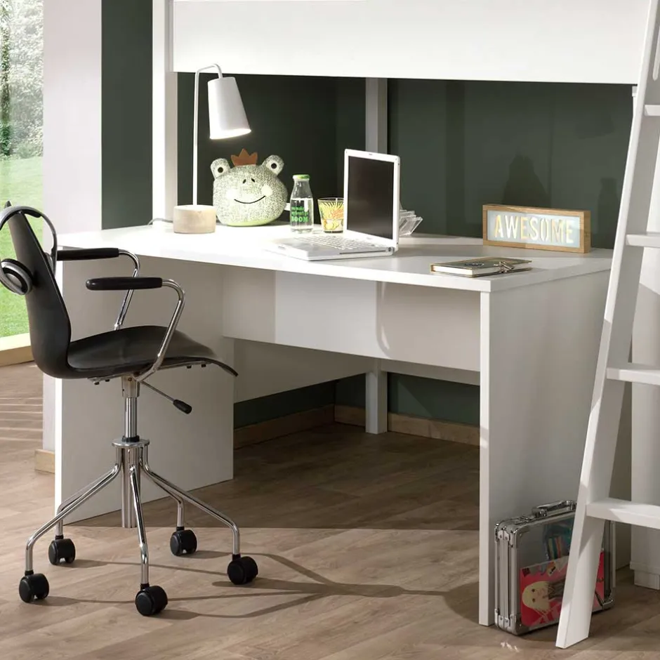 Kinder Wohnen Hochwertiges Hochbett mit Schrank - Rikardio (dreiteilig)