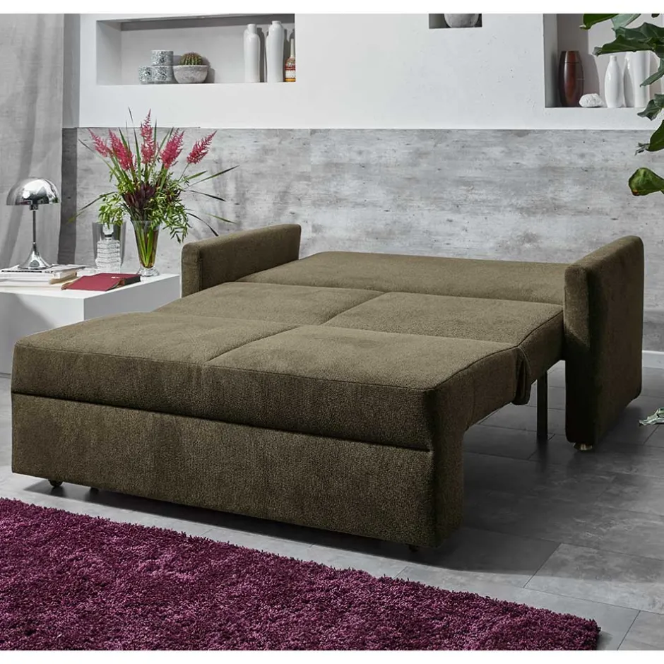 Hochwertiges Schlafsofa in Dunkelgrau Stoff - Floriva^Wohnen Online