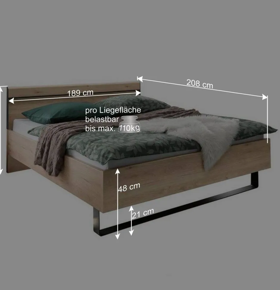 Hochwertiges Schlafzimmer Set mit LED - Licruva (vierteilig)^Wohnen Best
