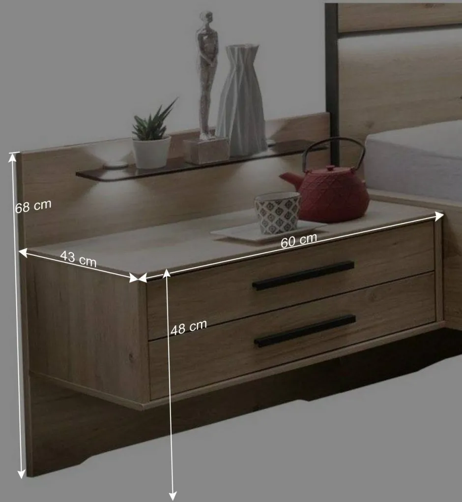 Hochwertiges Schlafzimmer Set mit LED - Licruva (vierteilig)^Wohnen Best