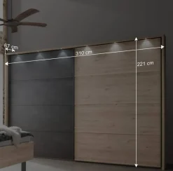 Hochwertiges Schlafzimmer Set mit LED - Licruva (vierteilig)^Wohnen Best