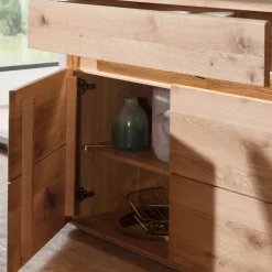 Wohnen Hochwertiges Wildeiche Sideboard 184x86x44 cm - Acmida
