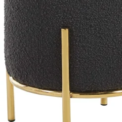 Hocker in Anthrazit Boucle Bezug - Perceval^Wohnen Best