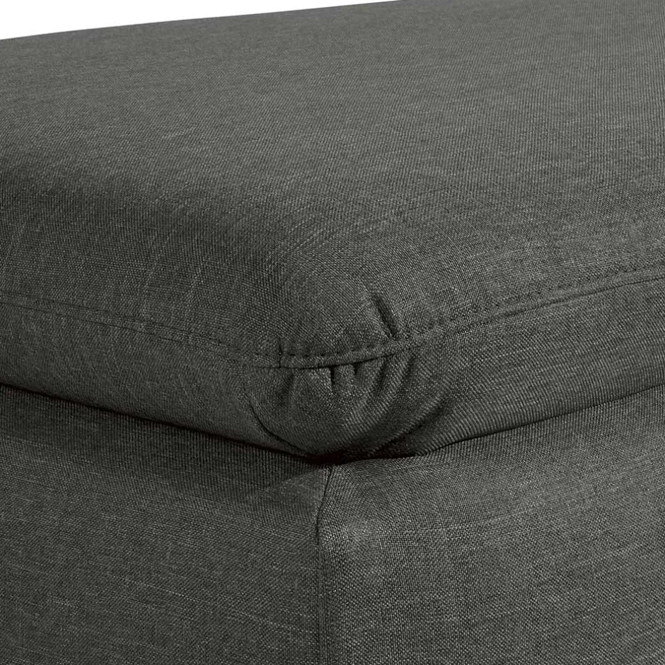 Wohnen Hocker in Anthrazit und Nussbaum Braun - Classimo