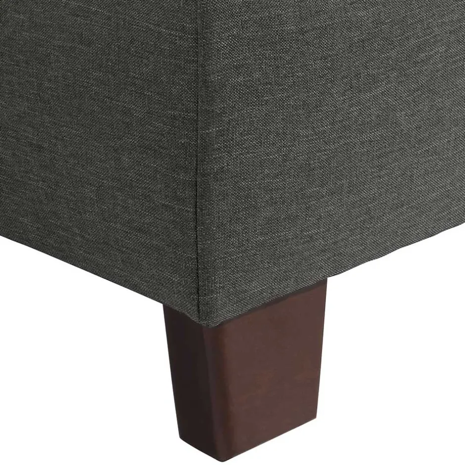 Wohnen Hocker in Anthrazit und Nussbaum Braun - Classimo