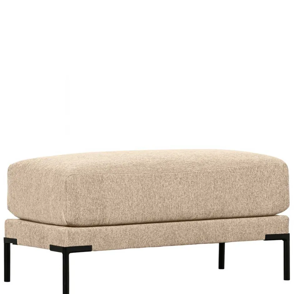 Wohnen Hocker in Beigegrau mit Schwarz - Paola