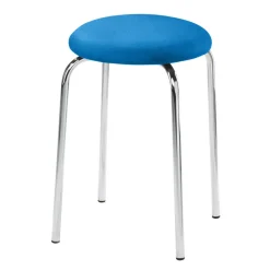 Hocker in Blau & Chrom - Ancloa^Wohnen