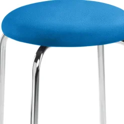 Hocker in Blau & Chrom - Ancloa^Wohnen