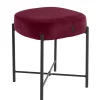 Hocker in Bordeaux Rot Samt - Car^Wohnen Discount