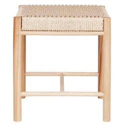 Hocker in Natur mit Geflechtsitz - Athenas^Wohnen Discount