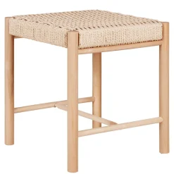 Hocker in Natur mit Geflechtsitz - Athenas^Wohnen Discount