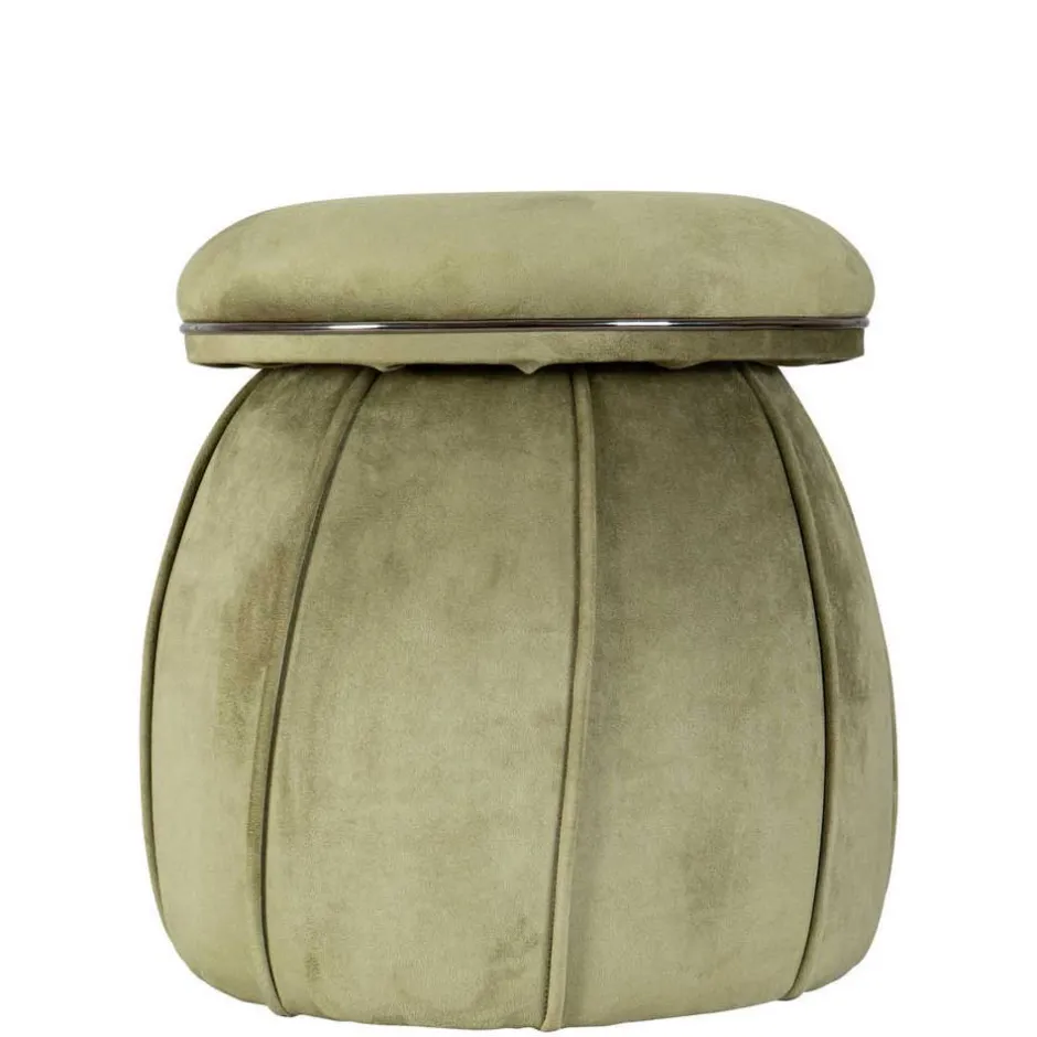 Hocker in Oliv Grün mit Dunkelgrau - Enlino^Wohnen New