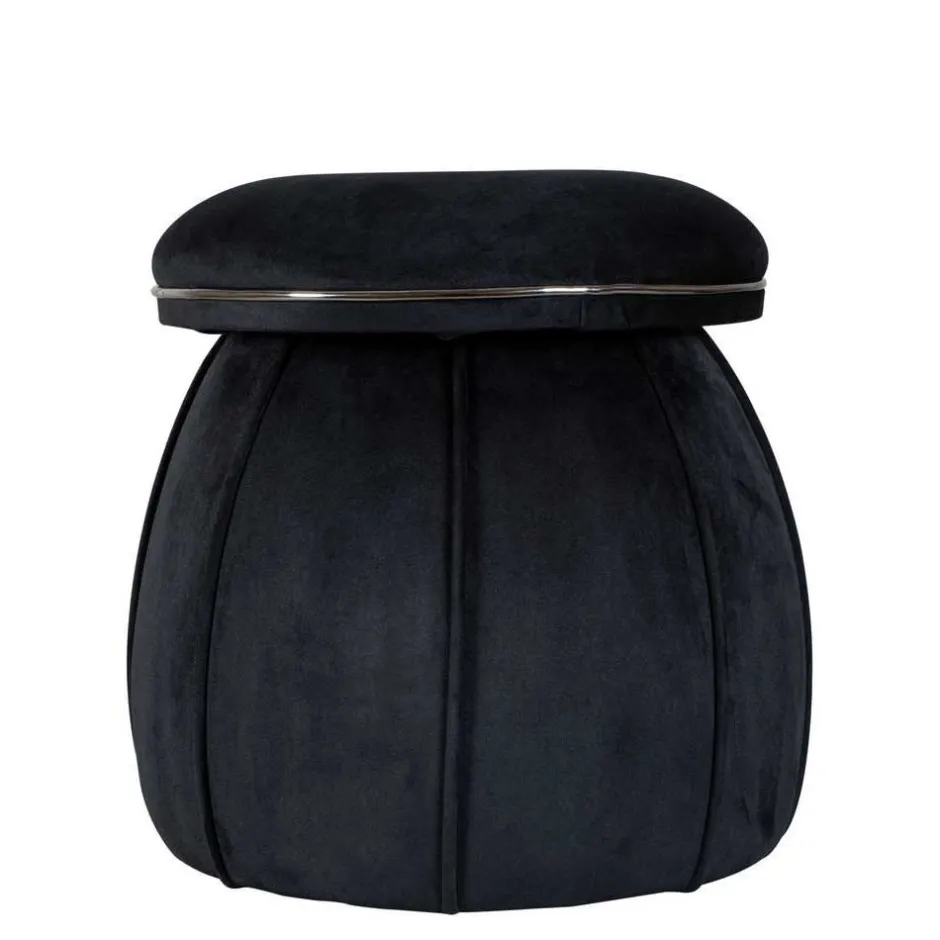 Wohnen Hocker in Schwarz mit Dunkelgrau - Paladion