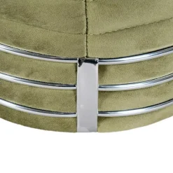 Hocker in Schwarz und Oliv Grün und Silber - Egeta^Wohnen