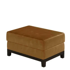 Wohnen Hocker in Senfgelb Samtbezug - Satira