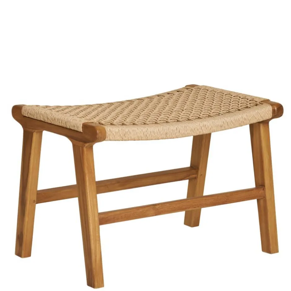 Hocker mit Kordelgeflecht-Sitz - Merlan^Wohnen