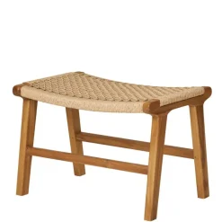 Hocker mit Kordelgeflecht-Sitz - Merlan^Wohnen