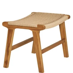 Hocker mit Kordelgeflecht-Sitz - Merlan^Wohnen