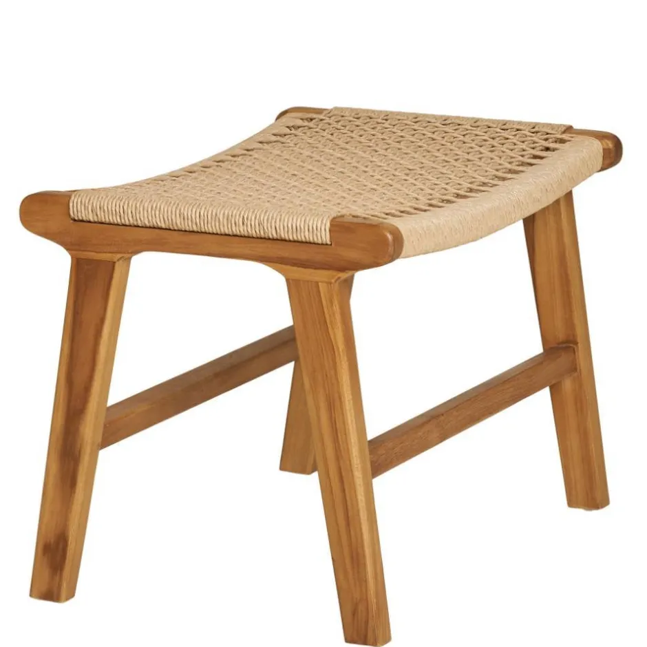 Hocker mit Kordelgeflecht-Sitz - Merlan^Wohnen