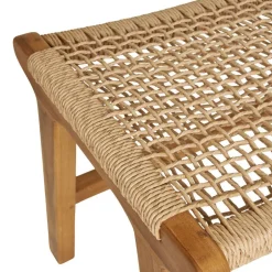 Hocker mit Kordelgeflecht-Sitz - Merlan^Wohnen