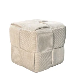 Hocker Pouf in Beige Cordbezug - Salvita III^Wohnen Best