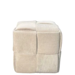 Hocker Pouf in Beige Cordbezug - Salvita III^Wohnen Best