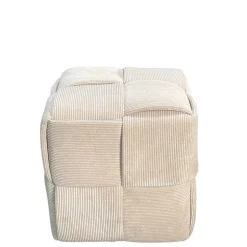 Hocker Pouf in Beige Cordbezug - Salvita III^Wohnen Best
