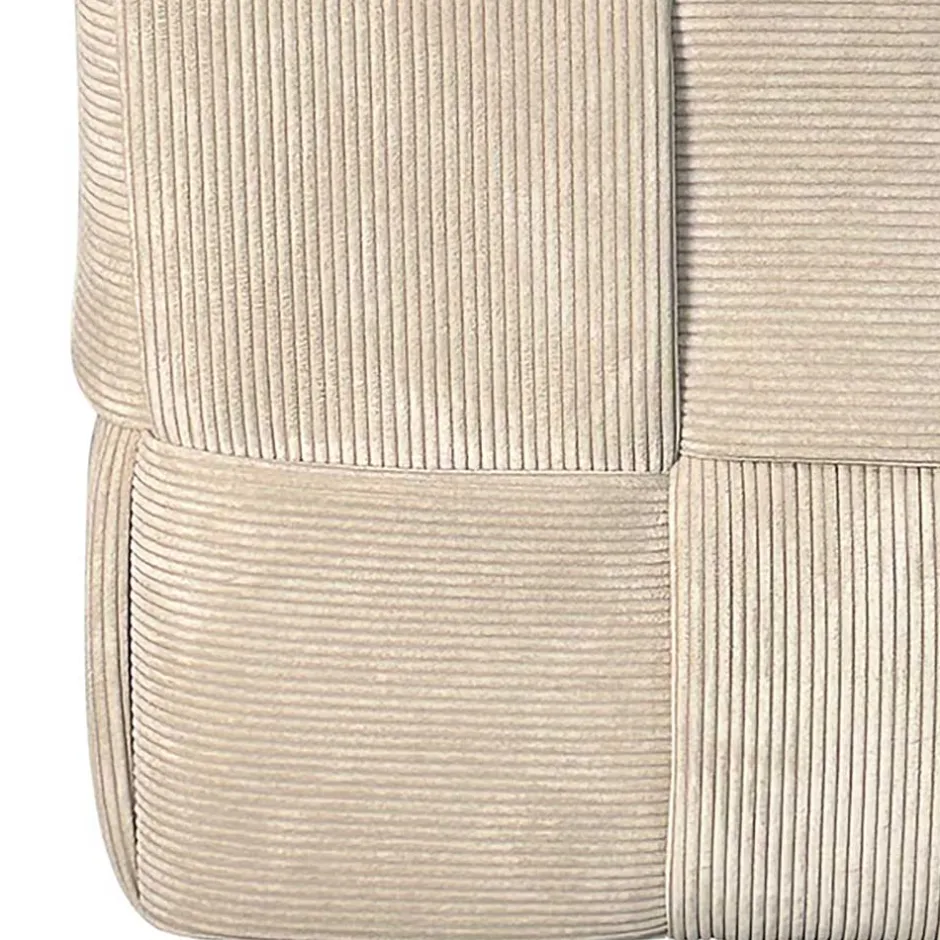 Hocker Pouf in Beige Cordbezug - Salvita III^Wohnen Best
