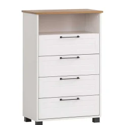 Hohe Kommode mit Fach & vier Schubladen - Goliat^Wohnen Sale