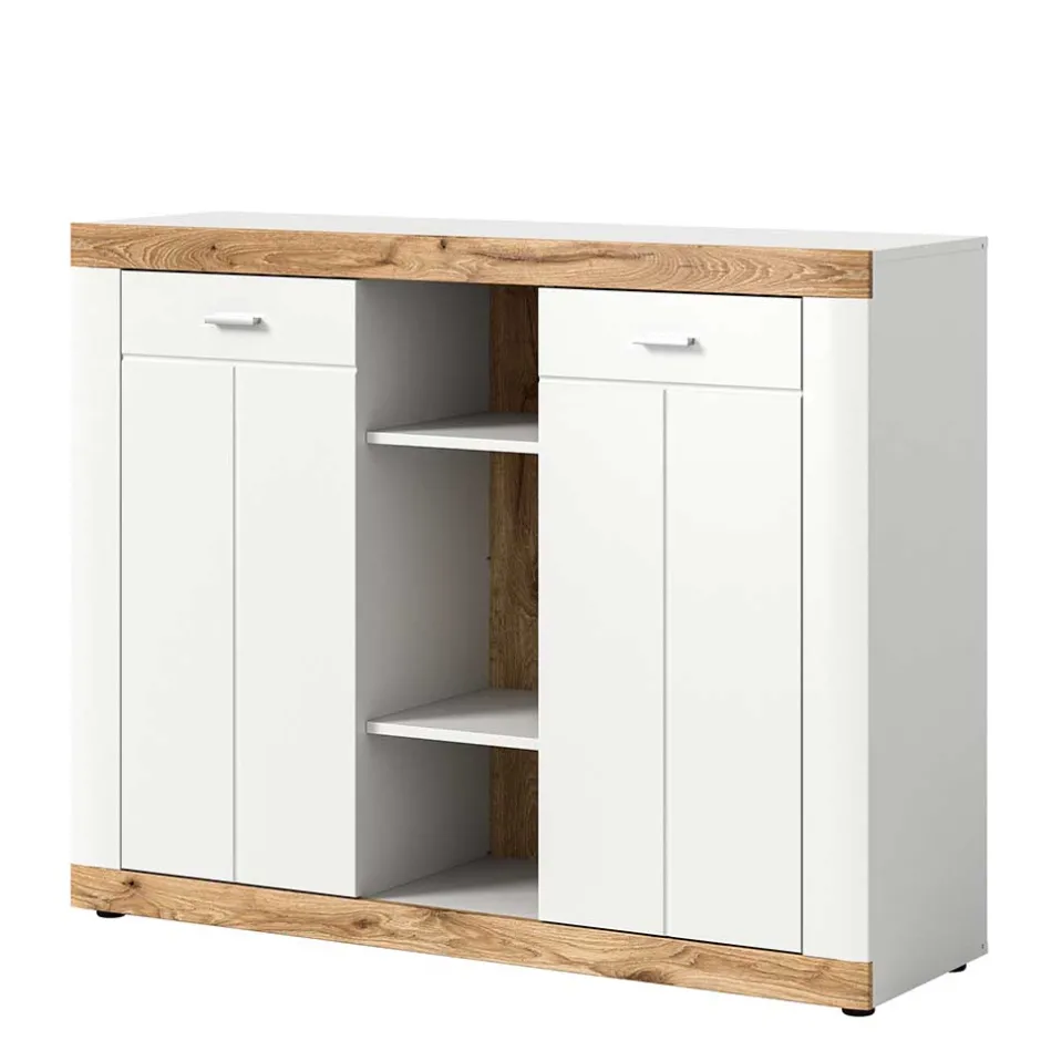 Hohe Kommode mit zwei Türen & drei Fächern - Hihat^Wohnen Hot