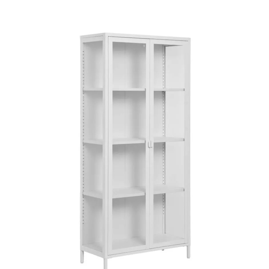 Wohnen Hohe Vitrine aus Stahl in Weiß - Sancrez