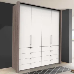 Wohnen Hoher Falttürenschrank 2 türig - Tivierto