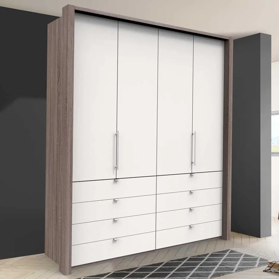 Wohnen Hoher Falttürenschrank 2 türig - Tivierto