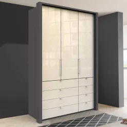 Wohnen Hoher Kleiderschrank mit acht Schubladen - Nasses