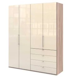 Hoher Schlafzimmerschrank 2-türig & 4 Schubladen - Rativian^Wohnen Online