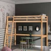Hohes Hochbett aus Kiefer Massivholz - Usavina^Wohnen Clearance