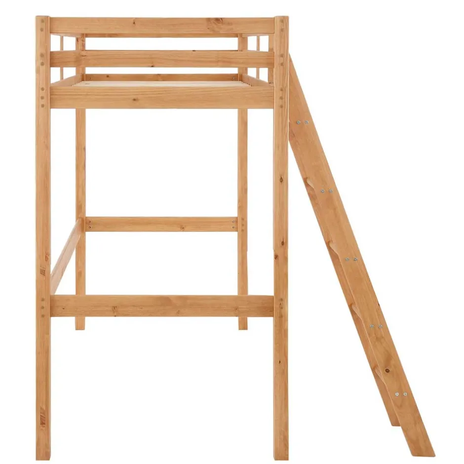 Hohes Hochbett aus Kiefer Massivholz - Usavina^Wohnen Clearance