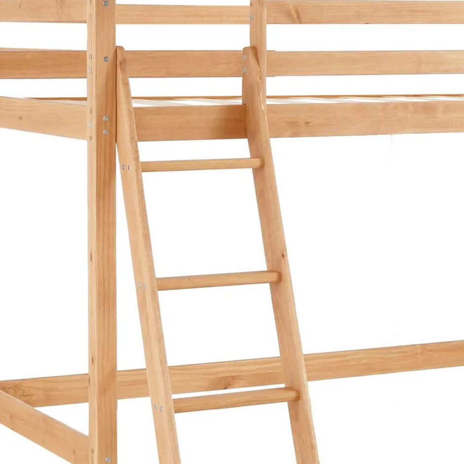 Hohes Hochbett aus Kiefer Massivholz - Usavina^Wohnen Clearance