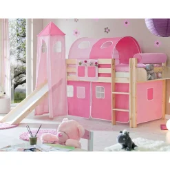 Hohes Spielbett in Natur & Rosa & Pink - Liza^Wohnen Hot